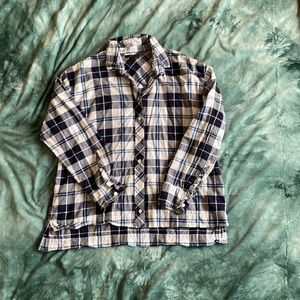 J. Crew blue plaid button down shirt - M